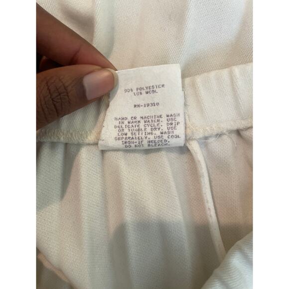 Vintage Graff California Wear Wool Blend Cream Pleated Midi Skirt • Size 8 - Picture 4 of 6